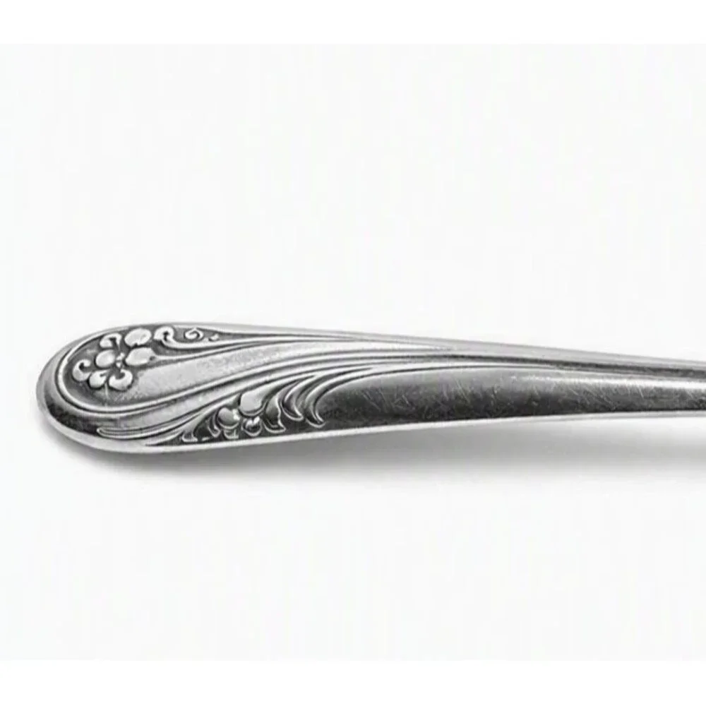 Holmes & Edwards Romance Serving Spoon Vintage Silverplate Flatware Inlaid IS